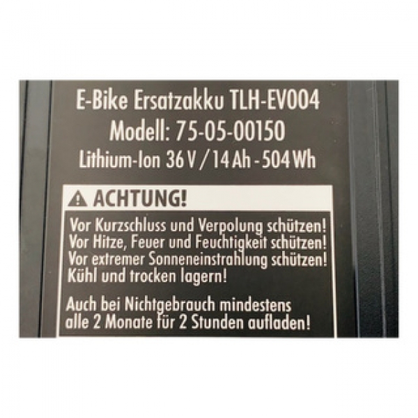 36V 14Ah 504Wh für E-Bikes Pedelecs